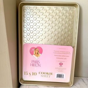 PARIS HILTON Heart Premium nonstick  15x10 Inch COOKIE SHEET